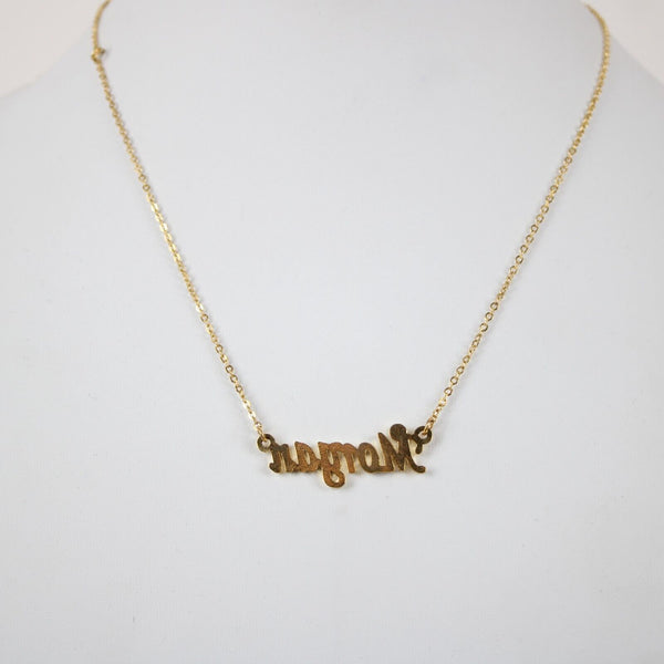 MORGAN NEW Name Goldtone Rhinestone Accent 14.5"w 4.5" Multi Ring Ext Necklace