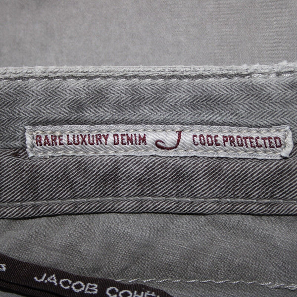 Jacob Cohen Sz 33 x 35 Gray Denim Handmade Tailored Cotton Elastane Jeans