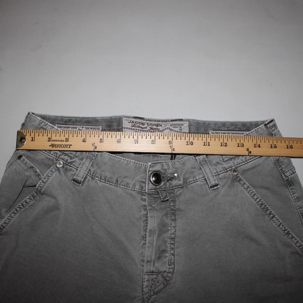 Jacob Cohen Sz 33 x 35 Gray Denim Handmade Tailored Cotton Elastane Jeans