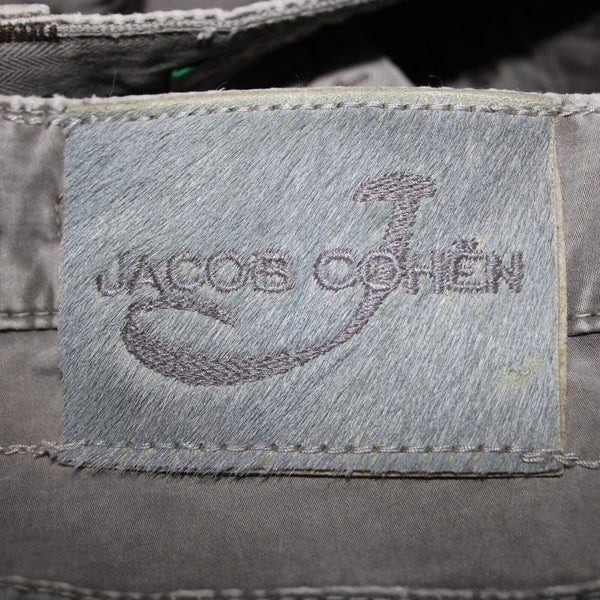 Jacob Cohen Sz 33 x 35 Gray Denim Handmade Tailored Cotton Elastane Jeans