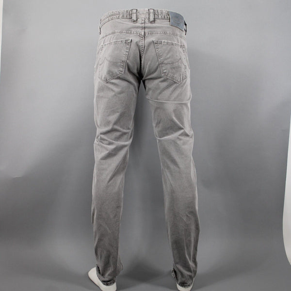 Jacob Cohen Sz 33 x 35 Gray Denim Handmade Tailored Cotton Elastane Jeans