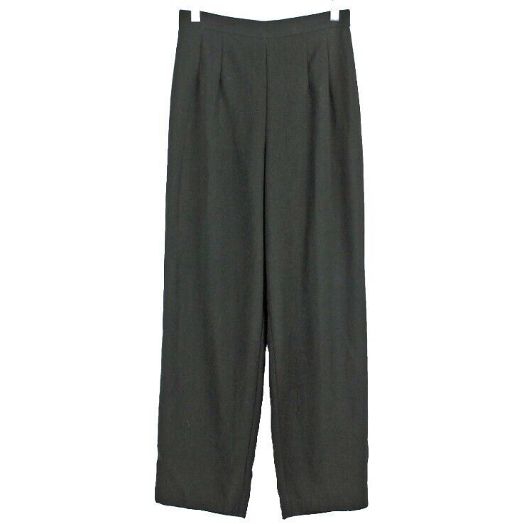 Connected Apparel Sz 10 X 29.5 Black Back Zip Polyester Crepe Pant