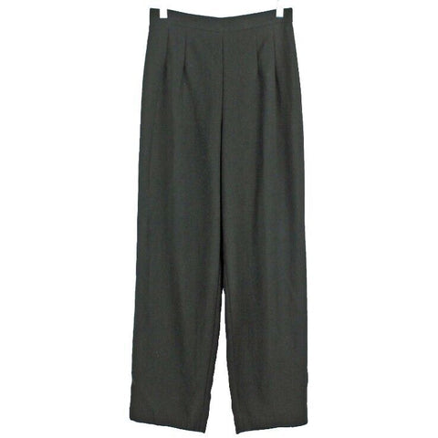 Connected Apparel Sz 10 X 29.5 Black Back Zip Polyester Crepe Pant