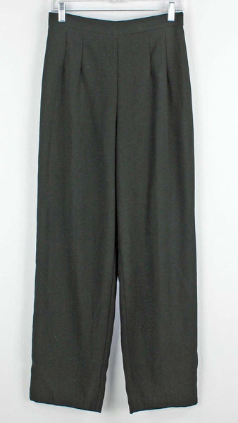 Connected Apparel Sz 10 X 29.5 Black Back Zip Polyester Crepe Pant