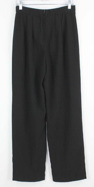Connected Apparel Sz 10 X 29.5 Black Back Zip Polyester Crepe Pant