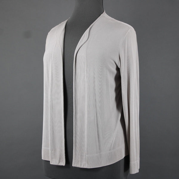 Chicos Travelers Sz 3 Sliver Long Sleeve Acetate Spandex Wrap