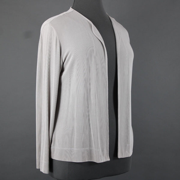 Chicos Travelers Sz 3 Sliver Long Sleeve Acetate Spandex Wrap