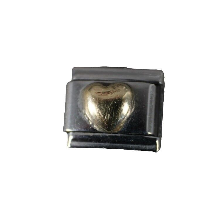 IF Composttion Gold Heart Stainless Steel Elastic Stretch Chain Link Charm
