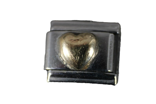 IF Composttion Gold Heart Stainless Steel Elastic Stretch Chain Link Charm