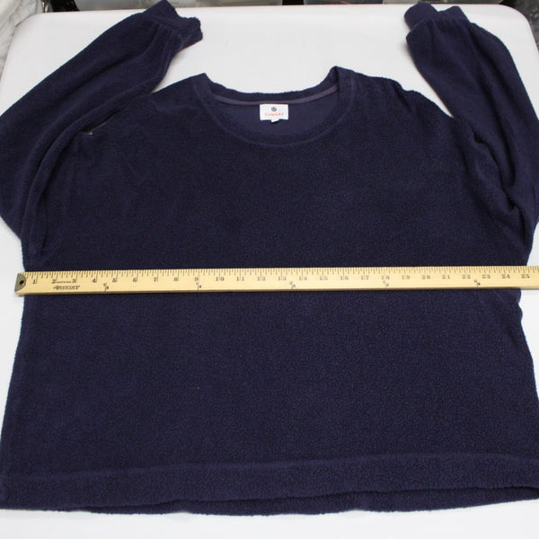 Sundry Sz 4 Navy Blue Round Neck Textured Long Sleeve Cotton Modal Sweater
