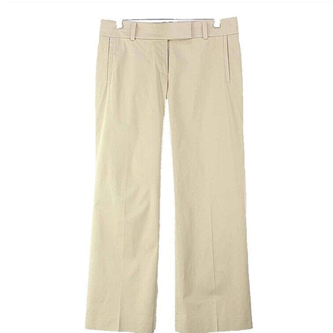 Ann Taylor Sz 6 x 29 Tan Cotton Stretch Blend Tab Waist Pant