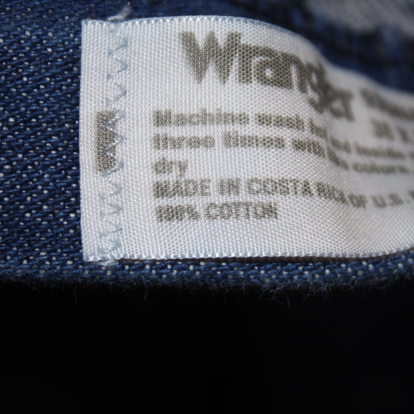 Wrangler Jeans Sz 38 x 32 Blue Denim Pockets 100% Cotton Jeans