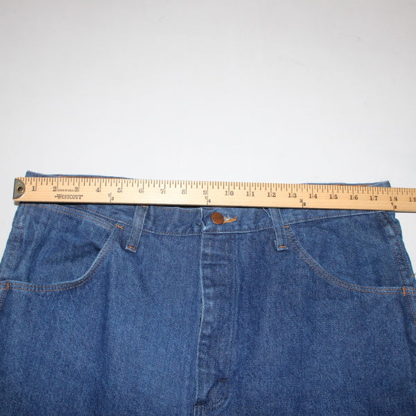 Wrangler Jeans Sz 38 x 32 Blue Denim Pockets 100% Cotton Jeans