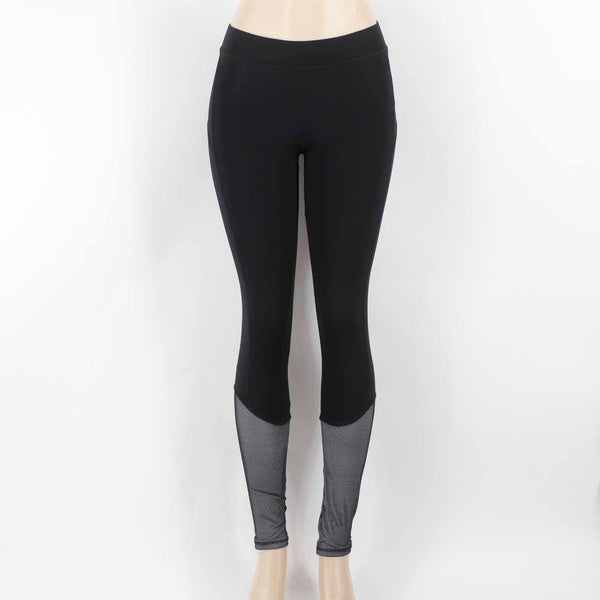 Ivy Park Sz S X 30 Black White Sheer Mesh Insert Polyamide Poly AW Legging