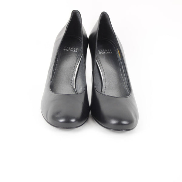 Stuart Weitzman NEW Hola Sz 9.5 M Black Kid Leather Classic 3.5" Heels
