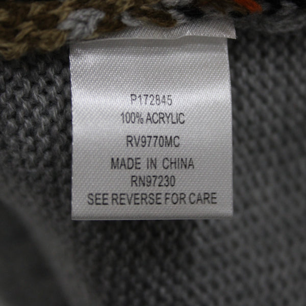 Almost Famous NEW $49 Sz XS Gray Multi Color 'I Need Coffee 100% Acrylic Sweater