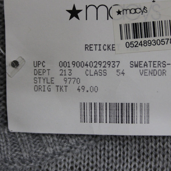 Almost Famous NEW $49 Sz XS Gray Multi Color 'I Need Coffee 100% Acrylic Sweater