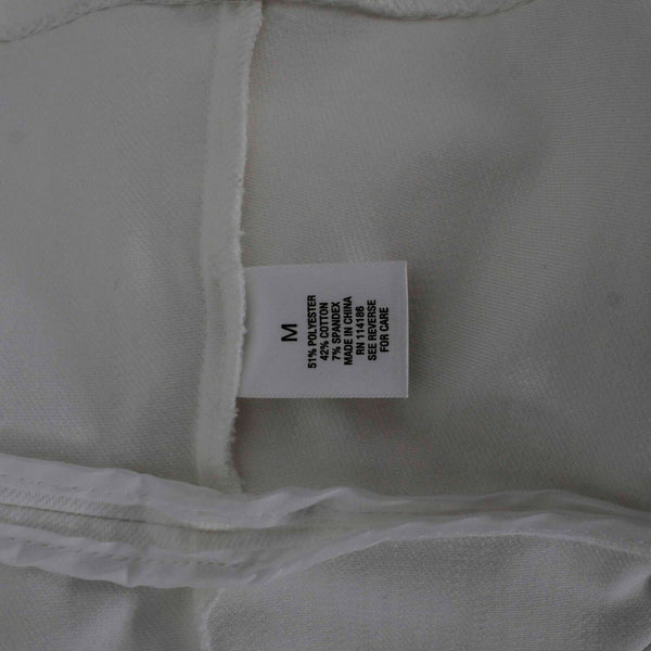 Roz & Ali Sz M White Bell Sleeve Polyester Cotton Spandex Blazer