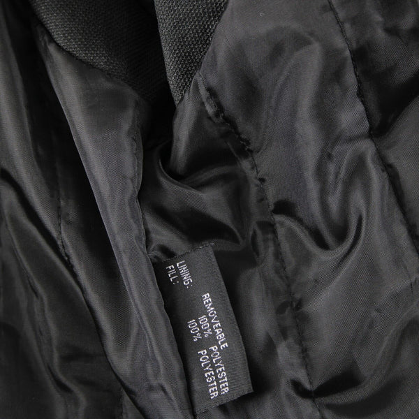 First Classics Sz M Black Detachable Vest Pockets 100% Leather Poly Lined Jacket
