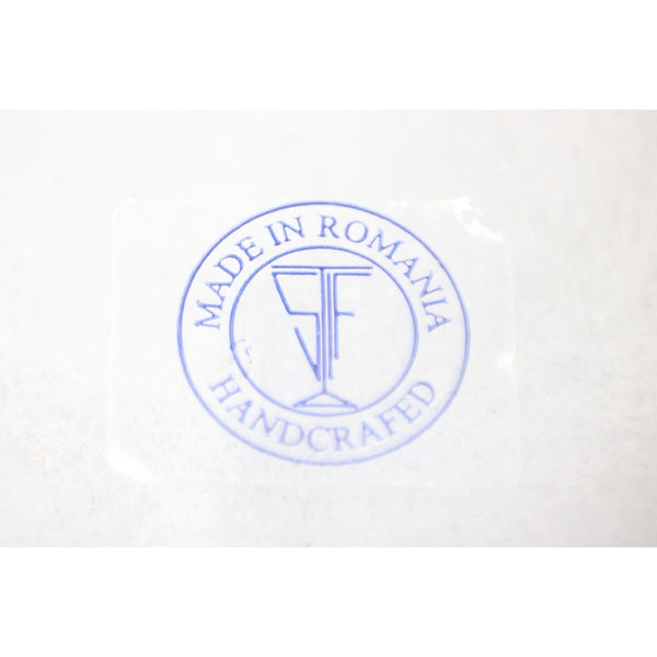 Romania Wine Glasses Gold Multi Carved Painted Hand Crafted 10" Wine Glasses