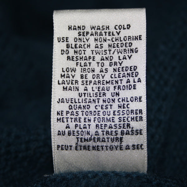 Charlie Robin Sz M/L Blue Buttons Knit Pockets Wool Nylon Cardigan Sweater