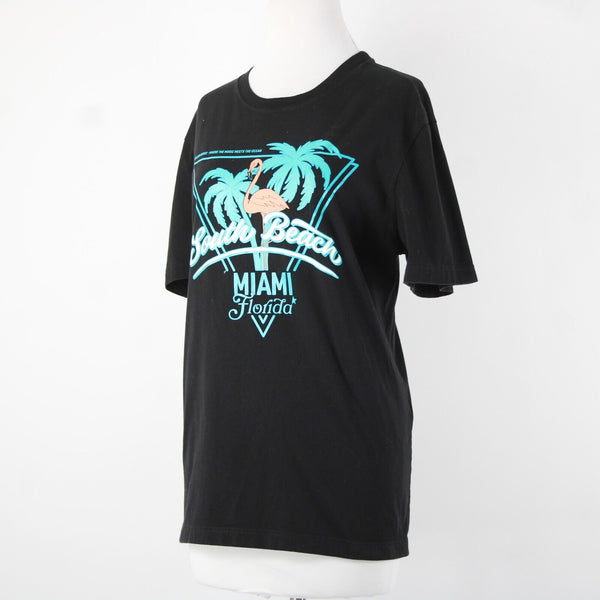 Golden Goose Sz XS Black Blue Multi Color South Beach Miami 100% Cotton Top