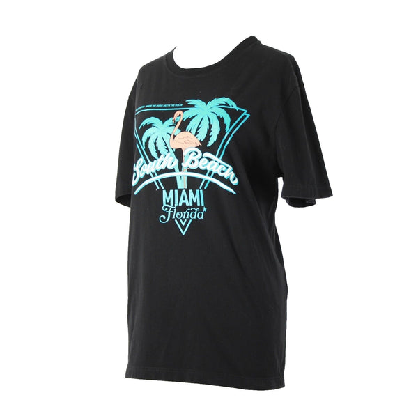 Golden Goose Sz XS Black Blue Multi Color South Beach Miami 100% Cotton Top