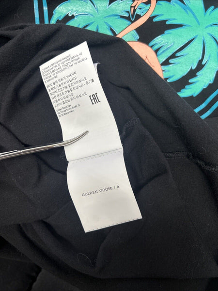 Golden Goose Sz XS Black Blue Multi Color South Beach Miami 100% Cotton Top