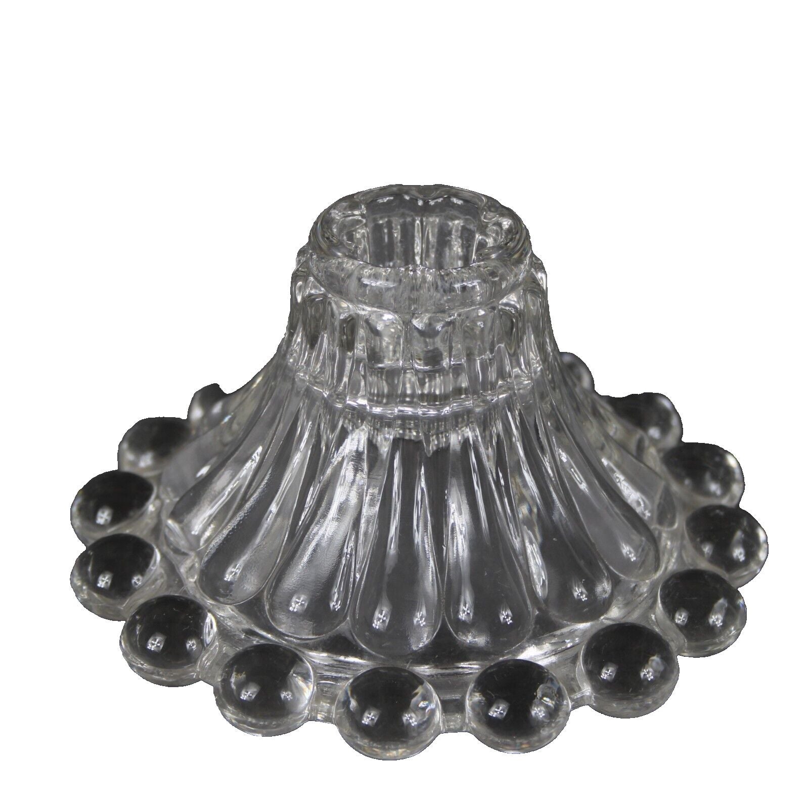 Fenton Clear Crystal 4.5" Candle Stick Holder