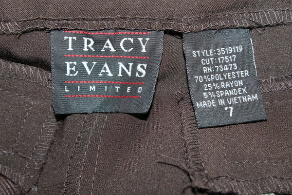 Tracy Evans Sz 7 NWT $38 Brown Polyester Rayon Spandex Dress Capri