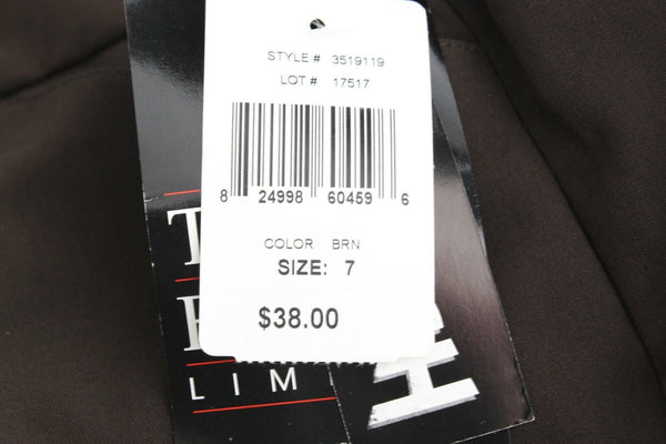 Tracy Evans Sz 7 NWT $38 Brown Polyester Rayon Spandex Dress Capri