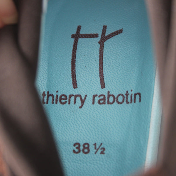 Thierry Rabotin Booties Rena Sz 38.5 Brown Animal Print 2" Ankle Booties