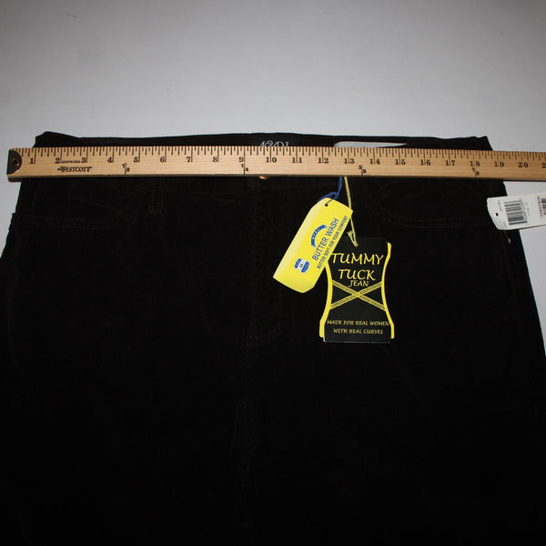 NYDJ NEW $98 Sz 16 x 35 Brown Corduroy Tummy Tuck Cotton Spandex Pant