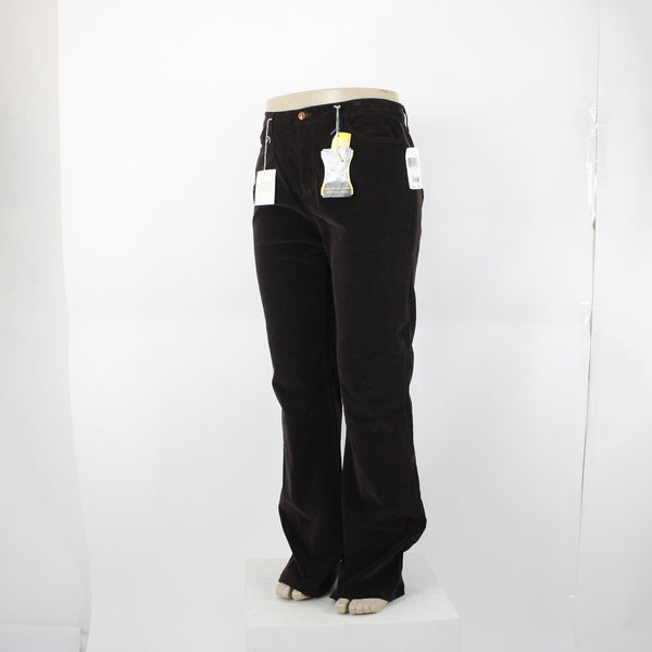 NYDJ NEW $98 Sz 16 x 35 Brown Corduroy Tummy Tuck Cotton Spandex Pant