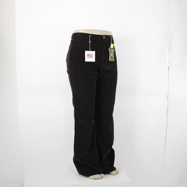 NYDJ NEW $98 Sz 16 x 35 Brown Corduroy Tummy Tuck Cotton Spandex Pant
