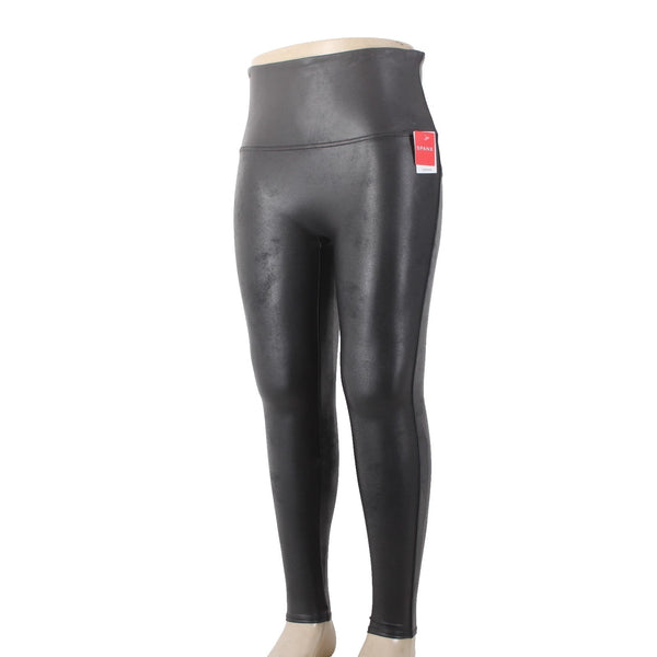 Spanx Pant NEW Sz 3X x 26 Black Pull On Faux Leather Nylon Elastane Pant