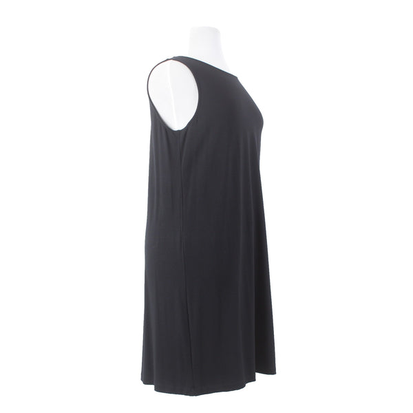 Eileen Fisher Dress Sz XL Black Sleeveless Slip On Viscose Lycra Dress