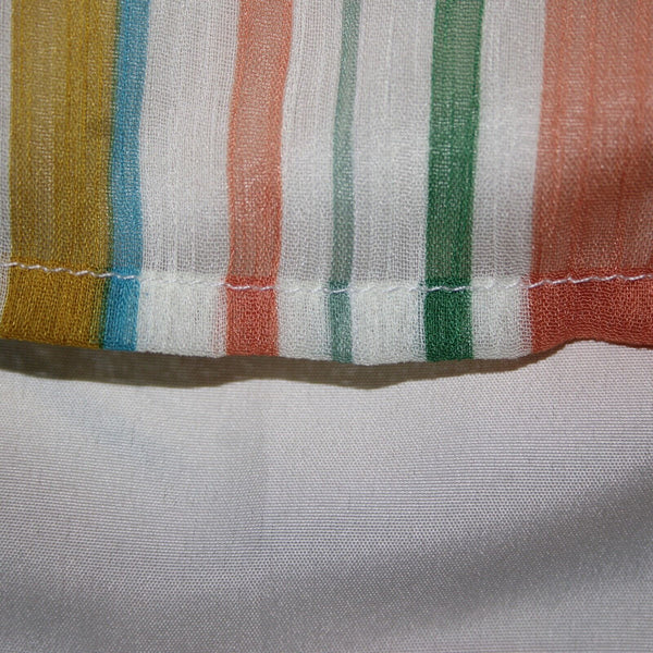 BB Dakota Jack Sz M Cream Yellow Multi Color Lined Striped 100% Polyester Dress