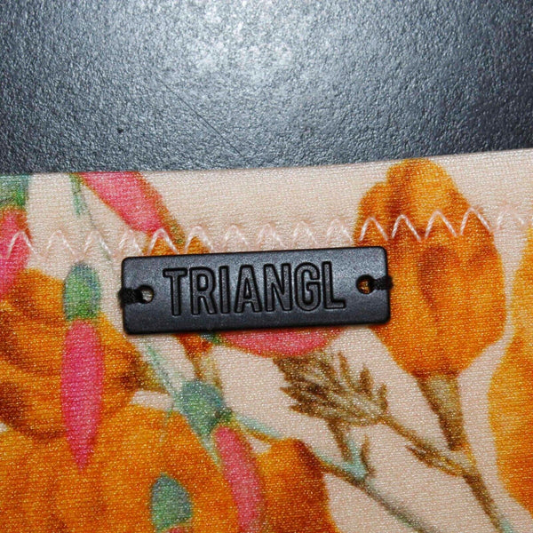 Triangl Sz L Peach Tropical Neoprene Bikini Bottom