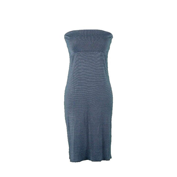 Michael Stars Sz OS (4) Blue Shine Bandeau Elastic Empire Waist Cotton Bld Dress