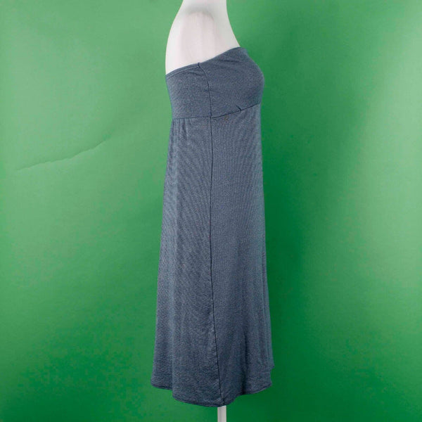 Michael Stars Sz OS (4) Blue Shine Bandeau Elastic Empire Waist Cotton Bld Dress