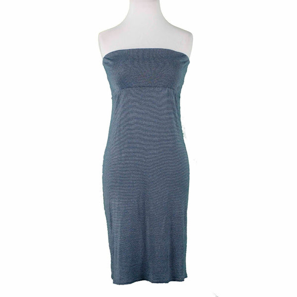 Michael Stars Sz OS (4) Blue Shine Bandeau Elastic Empire Waist Cotton Bld Dress
