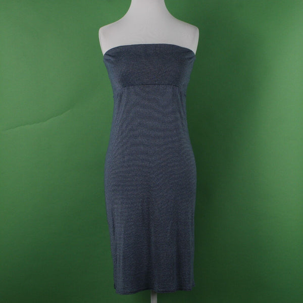 Michael Stars Sz OS (4) Blue Shine Bandeau Elastic Empire Waist Cotton Bld Dress