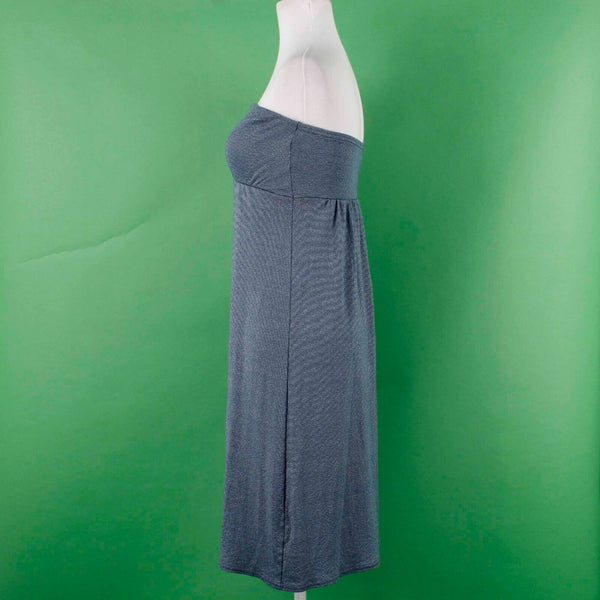 Michael Stars Sz OS (4) Blue Shine Bandeau Elastic Empire Waist Cotton Bld Dress