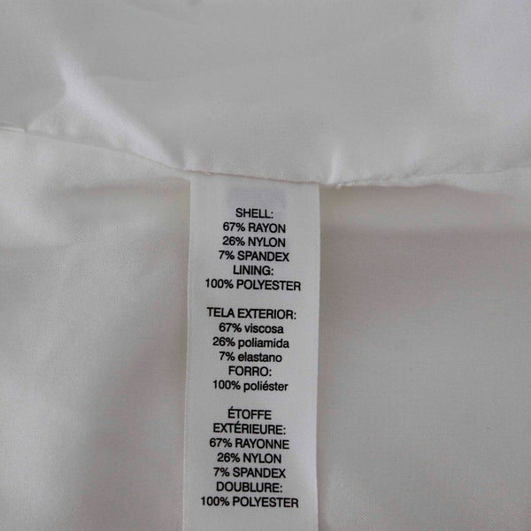 Chicos Sz 0 Cream Silver Hardware Rayon Nylon Spandex Blazer Jacket