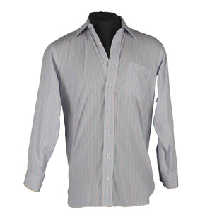 Robert Talbott Sz L? Blue White Pink Striped Button Down 100% Cotton Shirt