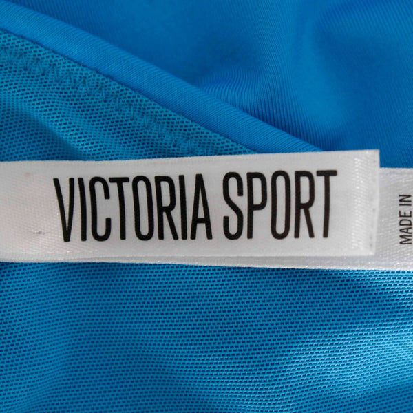 Victoria Sport Sz SP Blue Cross Back Strappy Polyester Spandax Active Wear Bra