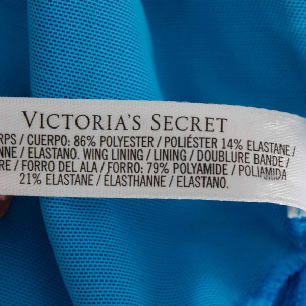 Victoria Sport Sz SP Blue Cross Back Strappy Polyester Spandax Active Wear Bra