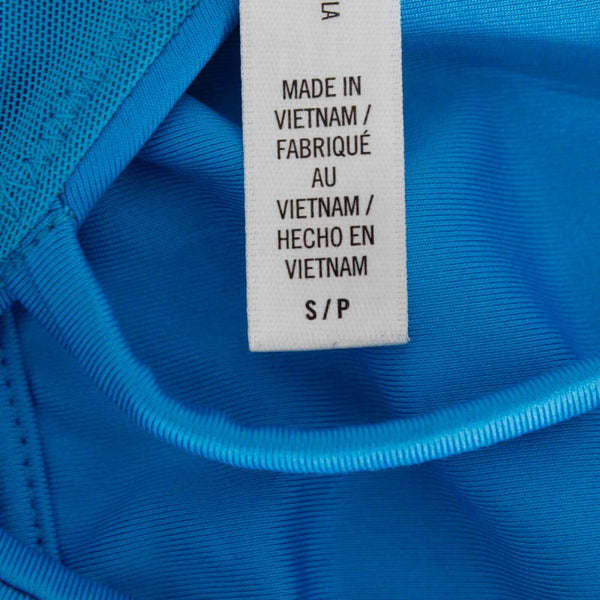 Victoria Sport Sz SP Blue Cross Back Strappy Polyester Spandax Active Wear Bra