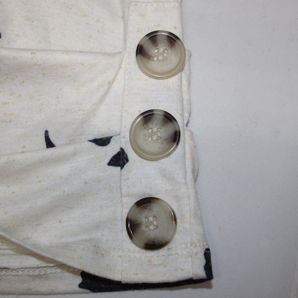 Love Scarlett Top NEW $58 Sz 3X Baltic Sea Combo White Black Poly Linen Top